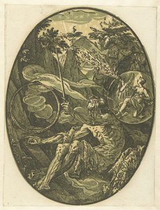 Demogorgon v jeskyni věčnosti Bohové a bohyně (název série) od Hendrick Goltzius