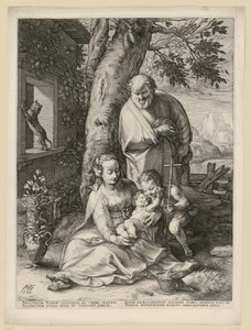Svatá rodina s malým svatým Janem od Hendrick Goltzius