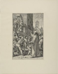 Ecce Homo, deska osmá z Umučení Krista od Hendrick Goltzius