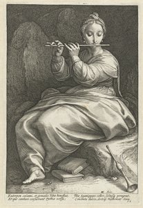 Euterpe Devět múz (název série) od Hendrick Goltzius