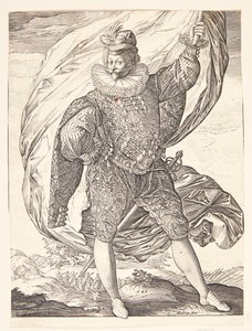 Praporečník obrácený doprava od Hendrick Goltzius
