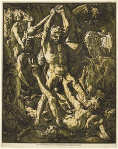 Herkules zabíjející Caca od Hendrick Goltzius
