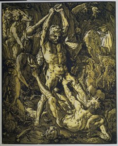 Herkules a Cacus od Hendrick Goltzius