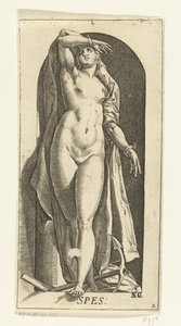 Halda Spes (název na objektu) Sedm ctností (název série) od Hendrick Goltzius