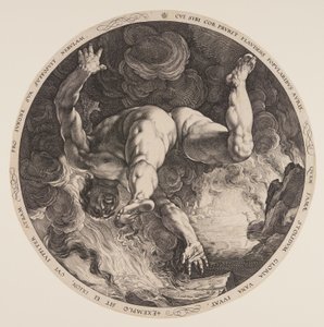 Ixion, z knihy Čtyři potupníci od Hendrick Goltzius