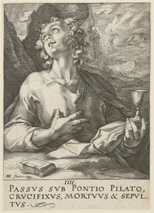 Jan, list č. 4 ze série „Kristus, dvanáct apoštolů a Pavel“ od Hendrick Goltzius