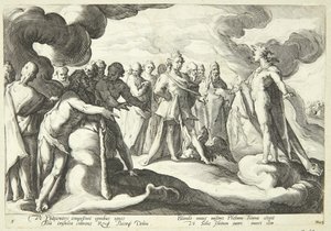 Jupiter a bohové žádají Hélia, aby obnovil kontrolu nad slunečním vozem od Hendrick Goltzius