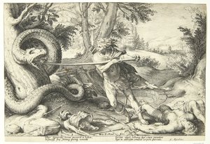 Cadmus zabije draka od Hendrick Goltzius