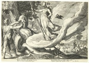 Kadmos zraní dračí zuby od Hendrick Goltzius