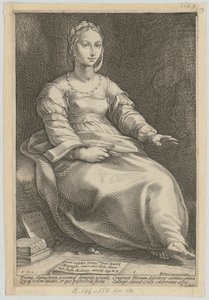 Kalliope, list 1 ze série „Devět múz“ od Hendrick Goltzius