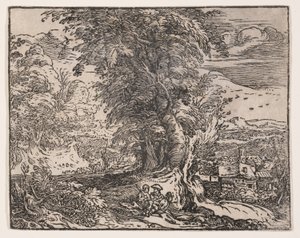 Krajina s pastýřským párem od Hendrick Goltzius