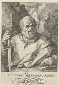Matthias, list 13 ze série „Kristus, dvanáct apoštolů a Pavel“ od Hendrick Goltzius
