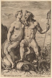 Neptun a Amfitrit od Hendrick Goltzius