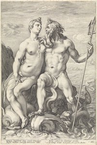 Neptun amfitrit The God Couple (název série) od Hendrick Goltzius