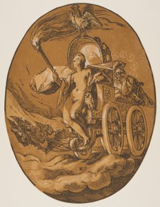 Nox, z knihy Božstva od Hendrick Goltzius