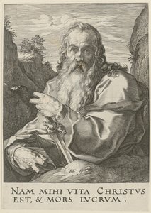 Pavel, list č. 14 ze série „Kristus, dvanáct apoštolů a Pavel“ od Hendrick Goltzius