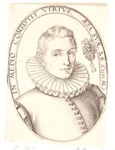Portrét mladého muže obráceného doprava od Hendrick Goltzius