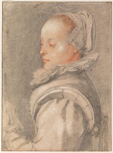 Portrét mladé ženy od Hendrick Goltzius