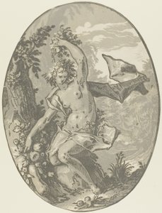 Proserpina, deska 5 z Demogorgonu a božstev od Hendrick Goltzius