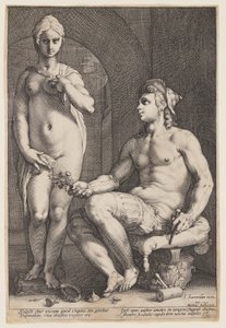 Pygmalion a Galatea od Hendrick Goltzius
