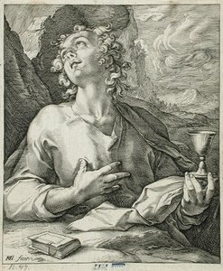 Svatý Jan Evangelista od Hendrick Goltzius