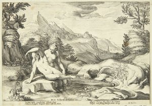 Salmacis a Hermaphroditus od Hendrick Goltzius