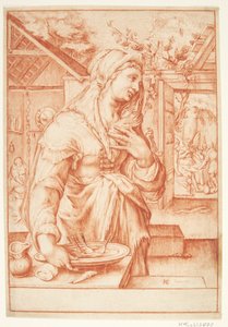 Sarah v kuchyni od Hendrick Goltzius