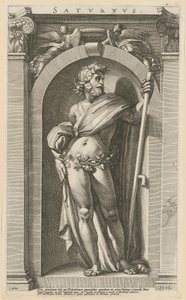 Saturn, list 1 ze série „Osm antických božstev“ od Hendrick Goltzius