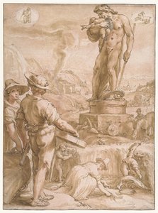 Saturn Sedm planet (název série) od Hendrick Goltzius