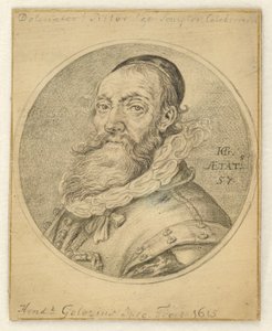 Autoportrét. Kruh v obdélníku od Hendrick Goltzius