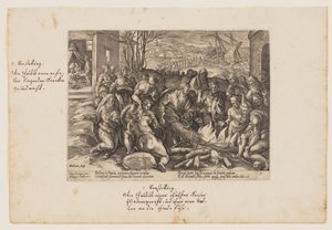 Svatý Pavel uštknutý zmijí, ze Skutků apoštolů (Acta Apostolorum) od Hendrick Goltzius