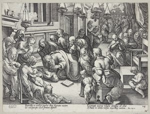 Svatý Pavel vychoval Eutycha od Hendrick Goltzius