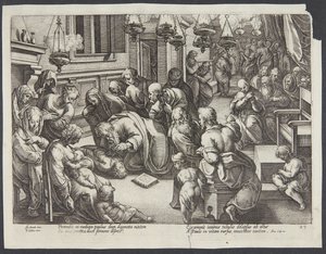 Svatý Pavel vychoval Eutycha od Hendrick Goltzius