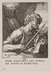 Svatý Tomáš, od Krista, apoštolů a svatého Pavla s vyznáním víry od Hendrick Goltzius