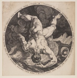 Tantalos, z knihy Čtyři potupníci od Hendrick Goltzius