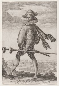 Kapitán pěchoty od Hendrick Goltzius