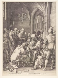 Obřízka, z knihy Narození a raný život Krista od Hendrick Goltzius