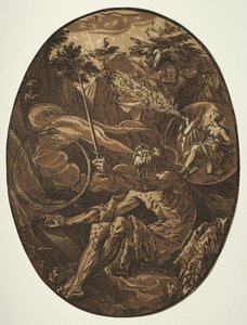 Božstva: Demogorgon v jeskyni věčnosti od Hendrick Goltzius
