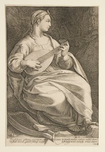 Devět múz: Terpsichore, číslo 5 v sérii 9 od Hendrick Goltzius
