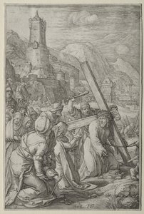 Umučení: Kristus nesoucí kříž od Hendrick Goltzius