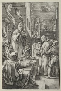 Umučení: Kristus před Kaifášem od Hendrick Goltzius