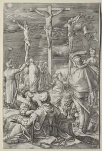Umučení: Kristus z kříže mezi dvěma zloději od Hendrick Goltzius