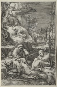 Vášeň: Agónie v zahradě od Hendrick Goltzius