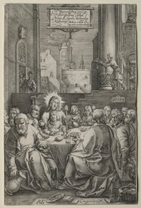 Vášeň: Poslední večeře od Hendrick Goltzius