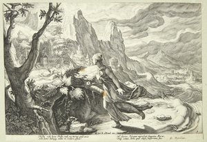 To se bojí lva od Hendrick Goltzius