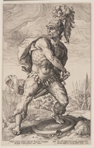 Titus Manlius Torquatus, z knihy Římští hrdinové od Hendrick Goltzius