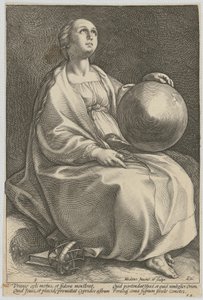 Urania, list č. 9 ze série „Devět múz“ od Hendrick Goltzius