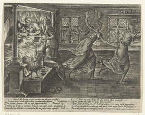 Kdo vede soudní spory, má bezesné noci Zneužití soudního sporu (název série) od Hendrick Goltzius