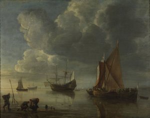 Klidné moře, 1655-1657 od Hendrick Jacobsz. Dubbels