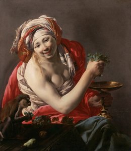 Bacchante s opicí, 1627